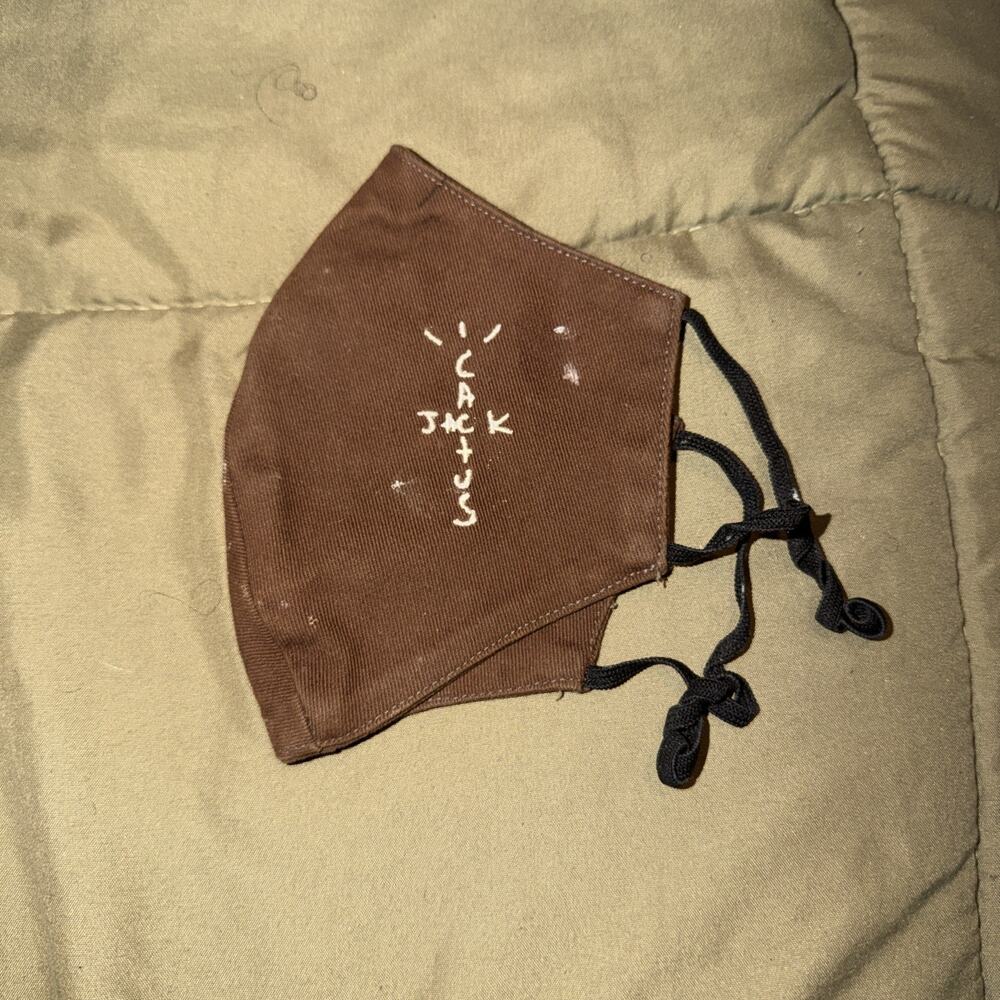 Travis Scott Cactus Jack Face Mask Brown Adjustable Streetwear Accessory